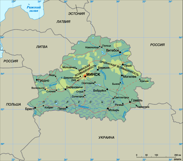 Карты Беларуси Топографические